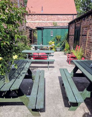 Garden seating at True Story in York