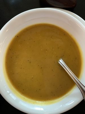 Ginger Coconut Sweet Potato Soup (cup)  at Sleepy Bee Cafe - Oakley in Cincinnati