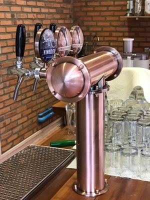 3 vegan beers on tap - pilsener, IPA and wheat beer  at Moringa in Siem Reap