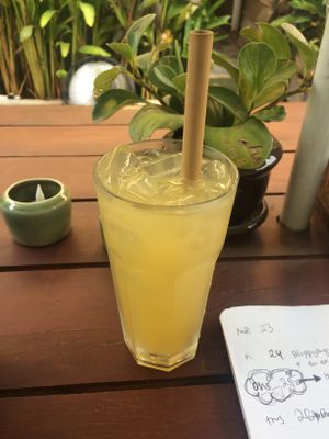 Moringa iced tea - perfect to cool down in the hot afternoons at Moringa in Siem Reap