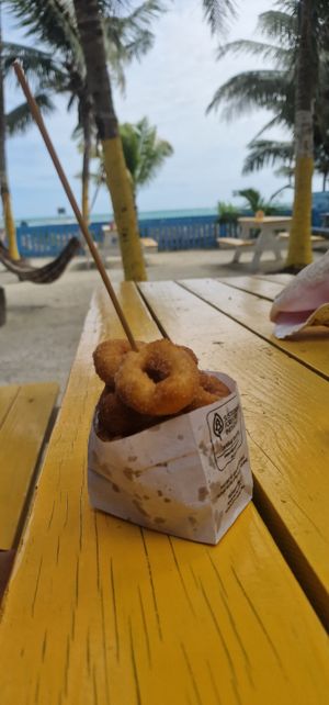 Mini Donuts at Ice and Beans Cafe in Caye Caulker