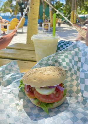   at Ice and Beans Cafe in Caye Caulker