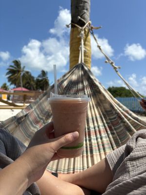   at Ice and Beans Cafe in Caye Caulker