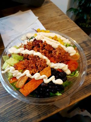 Taco salad bowl at Fressh in Birmingham