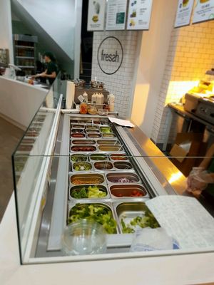 Behind the counter at Fressh in Birmingham