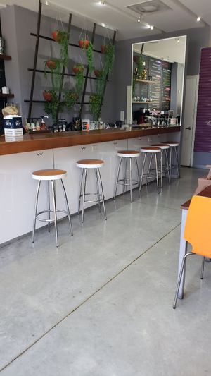 Counter dining at Cure Cafe in Miami