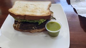 Veggie Burger at Cure Cafe in Miami