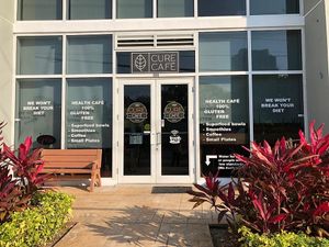 Store Front at Cure Cafe in Miami