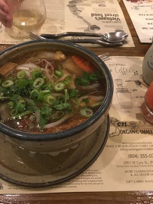 Vegan pho at Sen Organic Small Plate in Richmond