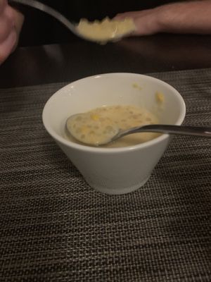 Coco tapioca maïs dessert at L'Usyne in Marseille