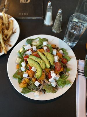 Butternut squash feta capers avocado tomatoes mixed greens magic  at No5nyc & The Vegoist in Astoria