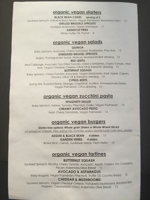 Vegan menu options at No5nyc & The Vegoist in Astoria