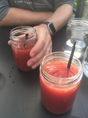 Super C juice (grapefruit, orange, tangerine, lime, pomegranate) at No5nyc & The Vegoist in Astoria