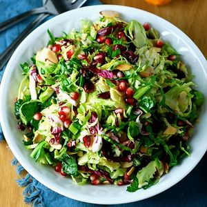 Pomegranate brussels sprouts salad at No5nyc & The Vegoist in Astoria