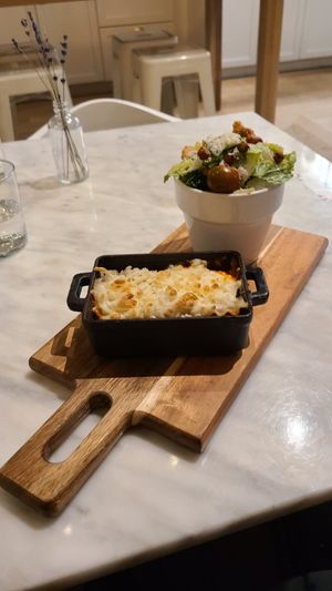 Lasagna and Caesar Salad at LOV in Laval