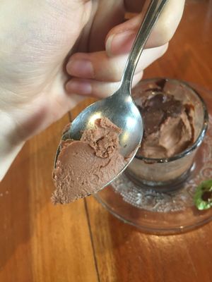 vegan chocolate icecream at Milas in Yogyakarta