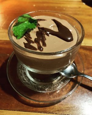 Vegan chocolate mousse 😍😍 at Milas in Yogyakarta