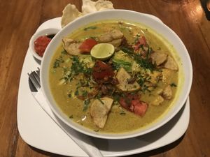 Laksa (doesn’t taste at all like a laksa though lacks a lil flavour for me but I love hot and spicy) but great portion size at Milas in Yogyakarta