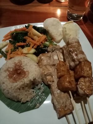 Satay tofu and tempe at Milas in Yogyakarta