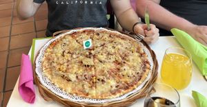 Large bbq vegan pizza  at Lapizza + Sana in Madrid