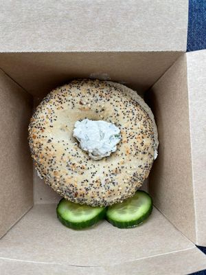 chives cream cheese at Bagels & Beans in Maastricht