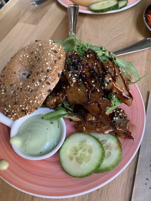 Teryaki-Bagel  at Bagels & Beans in Maastricht