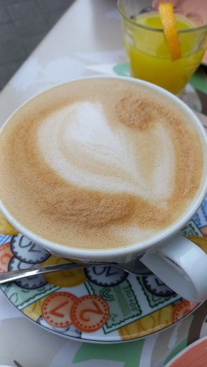 Cappuccino at Bagels & Beans in Maastricht