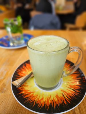 Matcha Latte Soy at Bagels & Beans in Maastricht
