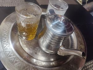 Moroccan tea (helps digestion) at Marhaba in Gran Canaria