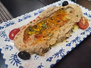 Lentil hummus with Truffle 😻🤤 at Marhaba in Gran Canaria