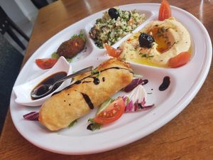 Vegan tapas plate at Marhaba in Gran Canaria