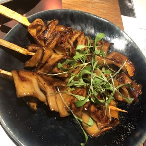 Mushroom skewers   at Wagamama in Newcastle Upon Tyne