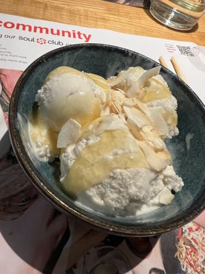 Coconut ice cream   at Wagamama in Newcastle Upon Tyne