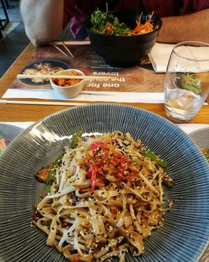 Rice noodles, grilled veg, sesame seeds at Wagamama in Newcastle Upon Tyne