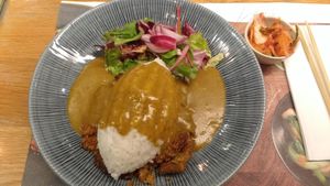 Vegatsu: vegan katsu curry with breaded seitan at Wagamama in Newcastle Upon Tyne