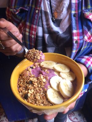 Smoothie bowl at La Rabona Peruvian Deli in Cusco
