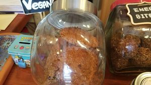 some vegan cookies at La Rabona Peruvian Deli in Cusco