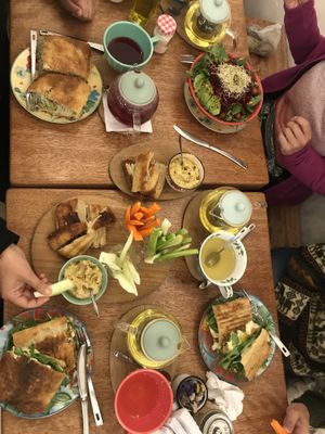 Our delicious and tasty food (all this for 26 soles per head)  at La Rabona Peruvian Deli in Cusco