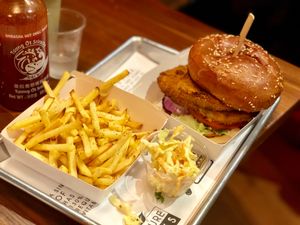 Schnitzel Burger at Nature Boys in Tel Aviv