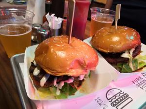 Love burger and Kebab burger  at Nature Boys in Tel Aviv