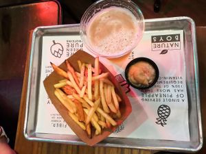 Fries (potato + batata)  at Nature Boys in Tel Aviv