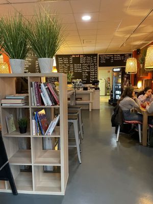 Christmas cookie book on shelf not vegan  at be Well in Bochum