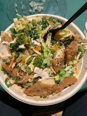 Crispy chicky salad, $11.50 at Beatnic - Rockefeller Plaza in New York City