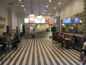 Roomy restaurant during Covid times. at Beatnic - Rockefeller Plaza in New York City