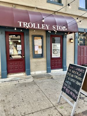 Exterior of the historic building in the Oregon District at The Trolley Stop in Dayton
