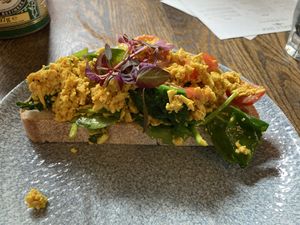 Tofu scramble at The Old Bicycle Shop in Cambridge