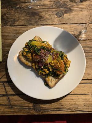 GF tofu scramble   at The Old Bicycle Shop in Cambridge