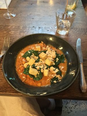 Chana masala at The Old Bicycle Shop in Cambridge