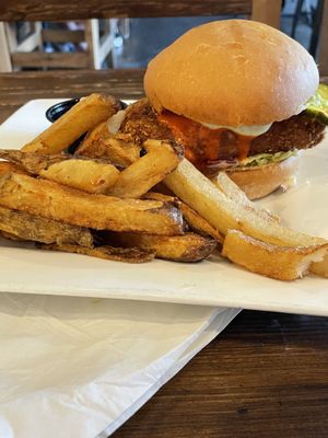 The goods! CCBB and fries at VegeNation in Henderson