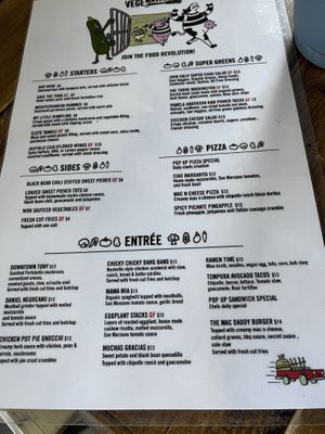 Menu at VegeNation in Henderson